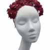 Red leather flower crown.