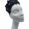 Beautiful navy and red flower crown.