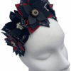 Beautiful navy and red flower crown.