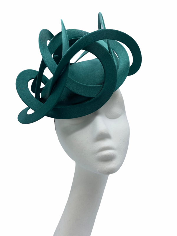 Stunning green swirl headpiece.