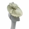 Stunning mint ice coloured percher saucer headpiece, perfect headpiece for mother of the bride/groom.