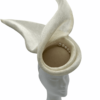 Structured headpiece with cream structure detail and biscuit coloured centre. Finished with some gorgeous pearl detail.