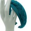 Teal plaited headband.