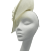 Large cream teardrop shaped headpiece on a headband with stunning cream flowers to compliment.