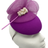 Magenta pink pillbox with stunning pearl detail.
