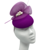Magenta pink pillbox with stunning pearl detail.