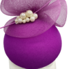 Magenta pink pillbox with stunning pearl detail.