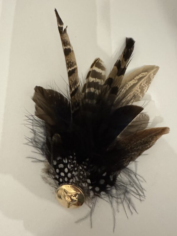Millinery made feather pin 10
