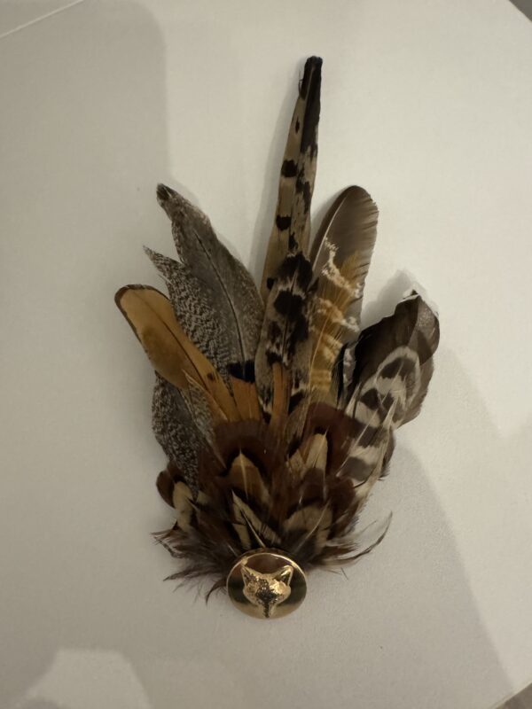 Millinery made feather pin 9