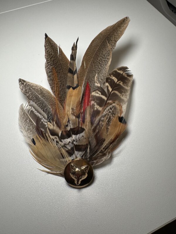 Millinery made feather pin 7