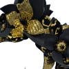 Black and gold flower crown.