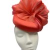 Beautiful coral headpiece with stunning silk abaca detail to the top.