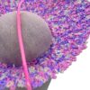 Lilac percher with jelly ring detail. Pink, Lilac and white detail.
