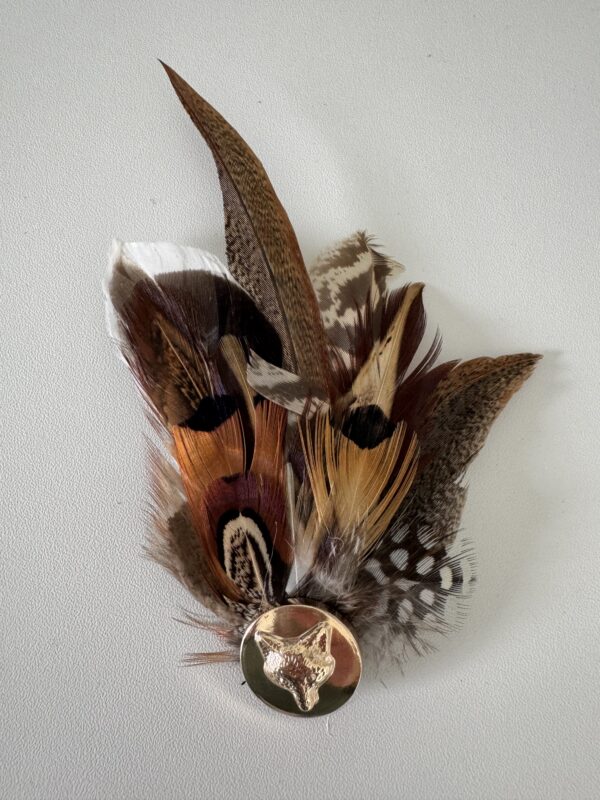 Millinery made feather pin 5.